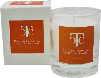 Bougie Parfumée Bergamote Romarin & Bois de Santal 40 heures 1