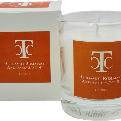 Bergamot Rosemary & Sandalwood Scented Candle 40 hour