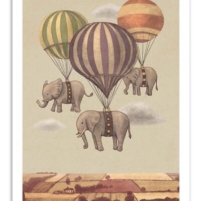 Art-Poster - Flight of the elephants - Terry Fan W16117