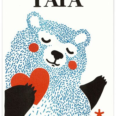 A5 card "SWEET WORDS" - PAPA BEAR