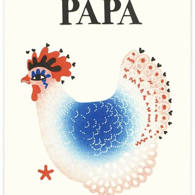 A5 card "SWEET WORDS" - PAPA POULE