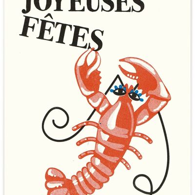 A5 card "SWEET WORDS" - HAPPY HOLIDAYS (LOBSTER)