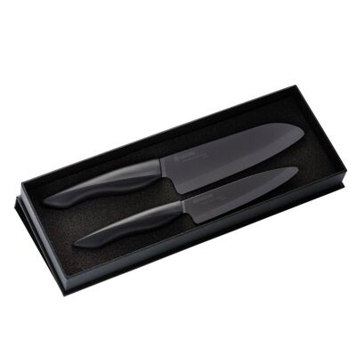 KYOCERA Coffret Couteaux Céramique Shin Noir 110 + 160 mm