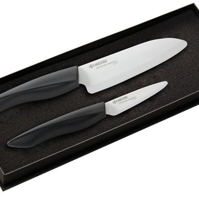 KYOCERA Coffret cadeau Couteaux en céramique Shin White 75 + 140 mm