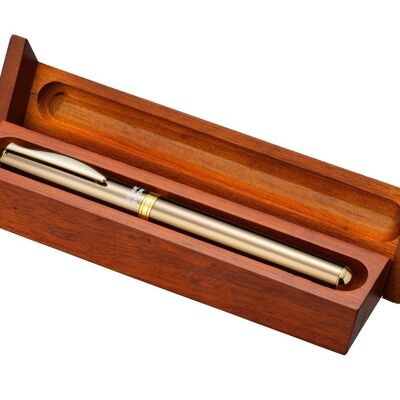 KYOCERA Ceramic ballpoint pen with wooden box - Bronze