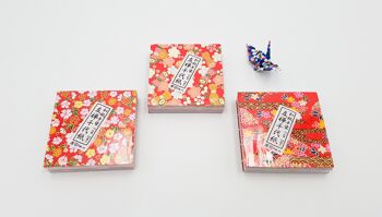 HASYU001 Lot bloc 100 feuilles de papier japonais de Kyoto pour pliage origami 2