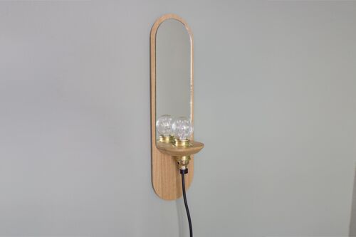 Luminaire miroir - Équinoxe luminaire - (made in France) en bois de Chêne