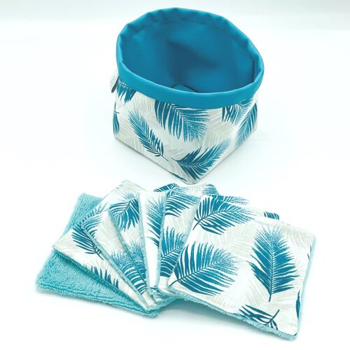 Lot vide poche et 7 lingettes démaquillantes Nassau turquoise