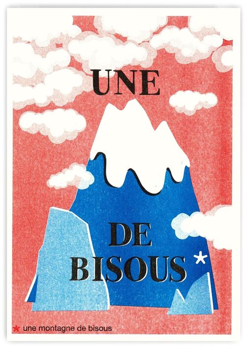 Carte A5 "LES MOTS DOUX" - MONTAGNE DE BISOUS