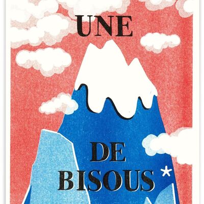 Carte A5 "LES MOTS DOUX" - MONTAGNE DE BISOUS
