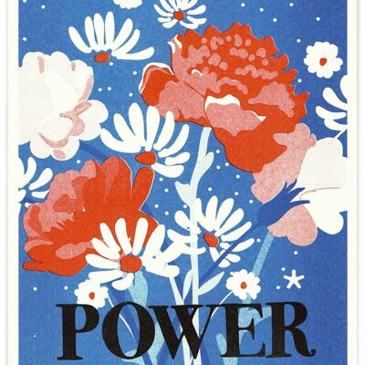 A5 card "SWEET WORDS" - FLOWER POWER