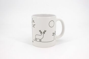 Mug Forest Blanc (made in france) en faïence fabriquée et décorée en france 5