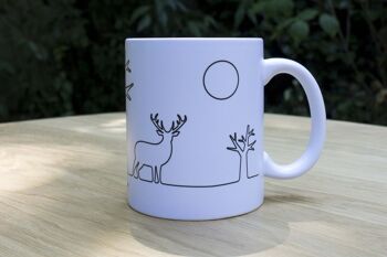 Mug Forest Blanc (made in france) en faïence fabriquée et décorée en france 3