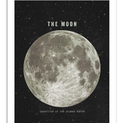Art-Poster - La luna - Ventaglio di spugna W16125-A3