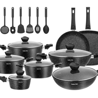 Set di pentole 33 PZ Nero