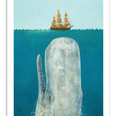 Poster artistico - La balena - Ventaglio in spugna W16126-A3