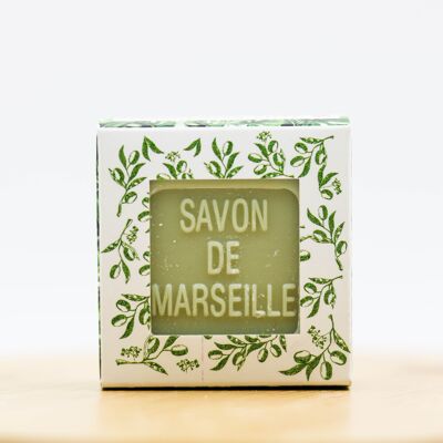 Marseiller Seife mit Olivenöl mit Verpackung