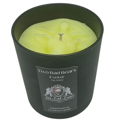 Baphomet Black Glass Neon Yellow, Witches Brew Candle Fragancia de Halloween