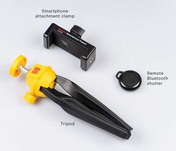 KODAK Smartphone Tripod - Vlogging Trépied/poignée pour smartphones et caméras avec système de fixation à vis ¼ (Parfait pour les Vlogs/Vlogging, Déclencheur à distance Bluetooth amovible) 7