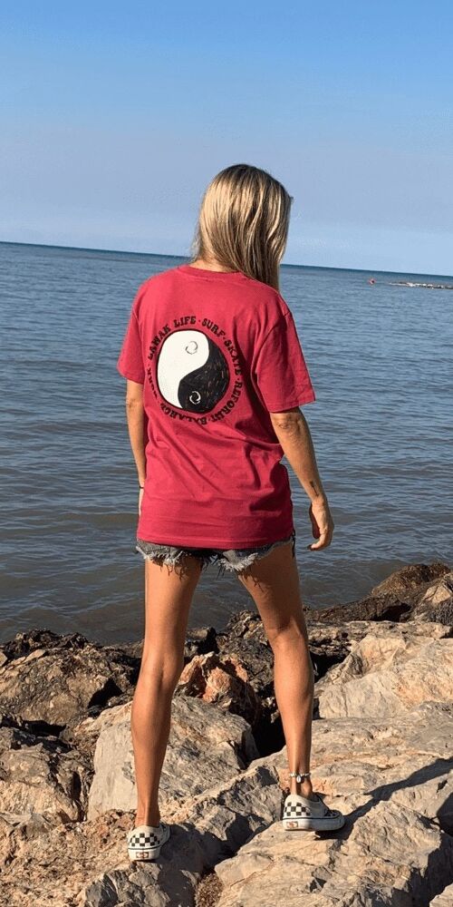 Hossegor sustainable t-shirt Cherry Yin Yang