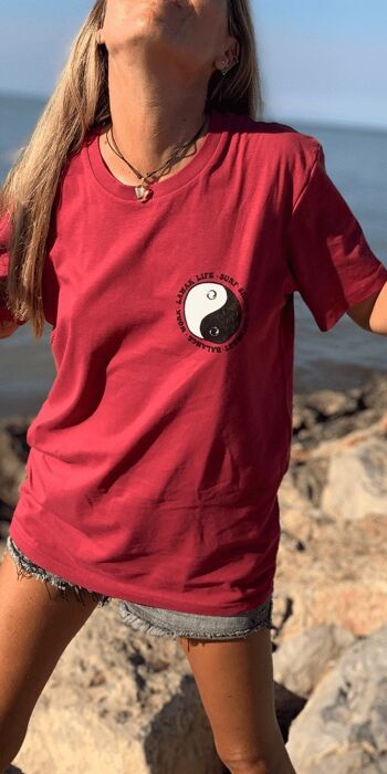 T-shirt durable Hossegor Cerise Yin Yang 3