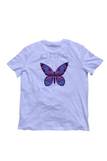 Camiseta sostenible Hossegor mariposa blanca 3