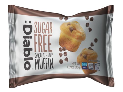 :Diablo SF 6 Pack Chocolate Chip Muffins 45x6 270g