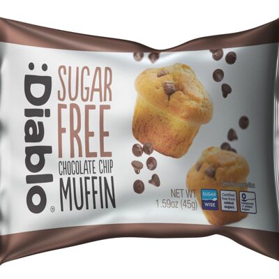 :Diablo SF Confezione da 6 Muffin con Gocce di Cioccolato 45x6 270g