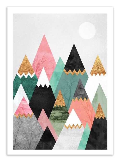 Art-Poster - Pretty Mountains - Elisabeth Fredriksson W16149-A3