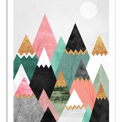 Art-Poster - Pretty Mountains - Elisabeth Fredriksson W16149-A3