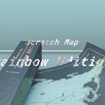 Scratch map - rainbow edition