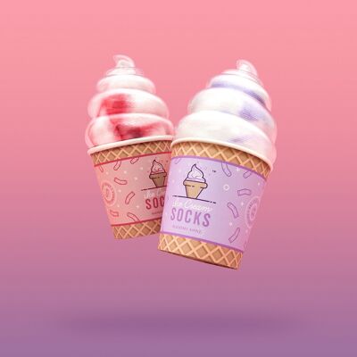 Ice cream socks raspberry ripple