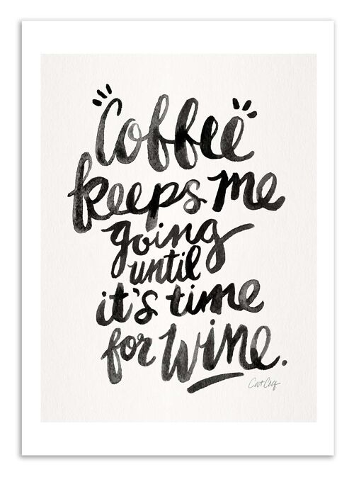 Art-Poster - Coffee and wine - Cat Coquillette W16152-A3