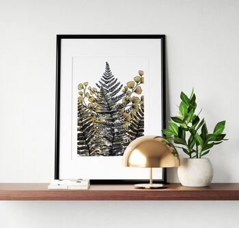 Affiche de Plantes Fougères - Botanical Fern Plant Poster Print 3