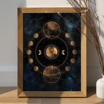 Affiche de Lunes - Moon Print Witchy Celestial Spiritual Poster 1