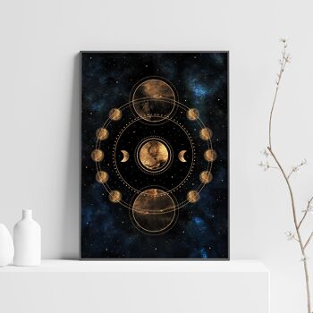Affiche de Lunes - Moon Print Witchy Celestial Spiritual Poster 3