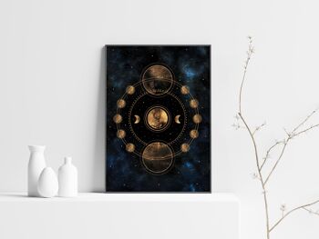 Affiche de Lunes - Moon Print Witchy Celestial Spiritual Poster 4