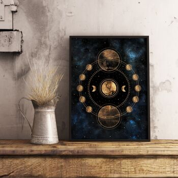 Affiche de Lunes - Moon Print Witchy Celestial Spiritual Poster 5