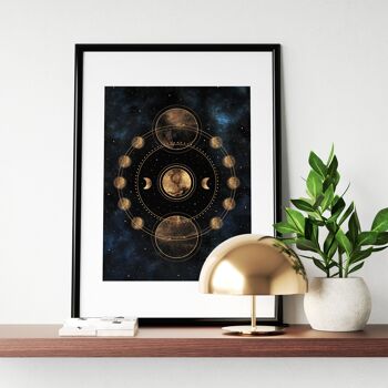 Affiche de Lunes - Moon Print Witchy Celestial Spiritual Poster 10