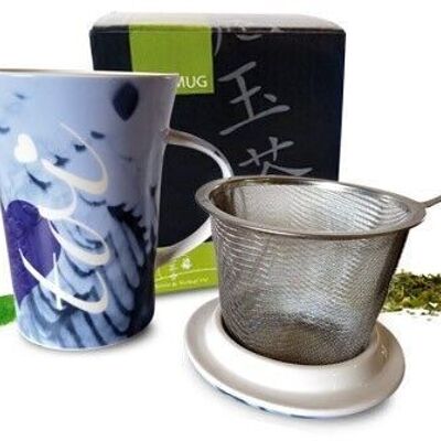 Tea-mug Toi et Moi bleu - tisanière - mug thé
