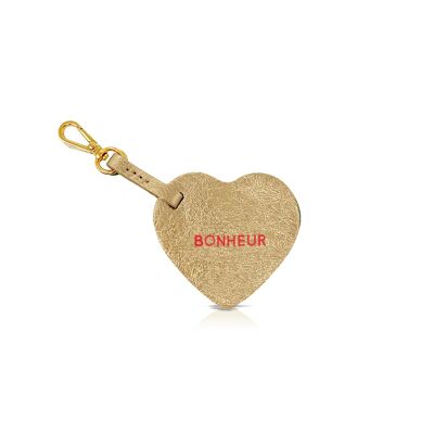 HAPPINESS HEART CHARM KEY RING