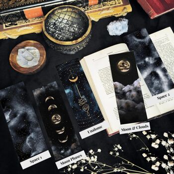 Marque-pages Lunes et Célestes 2 - Witchy Celestial bookmarks - marque pages signets 2