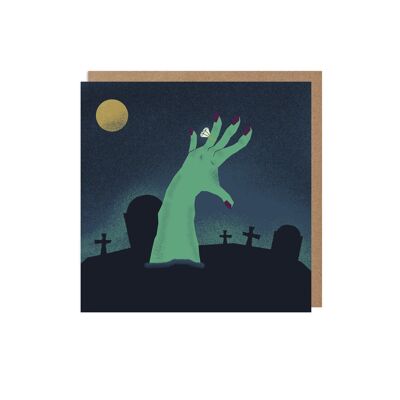 Zombie Engaged Wedding Card