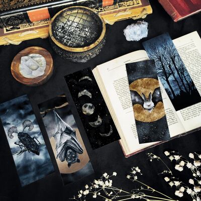 Marque-pages Witchy -  Celestial witchy bookmarks - marque pages signets goth