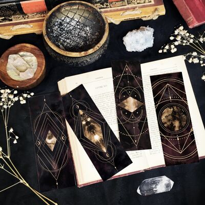 Marque-pages Spirituels Géométriques -  Witchy Celestial bookmarks - marque pages signets