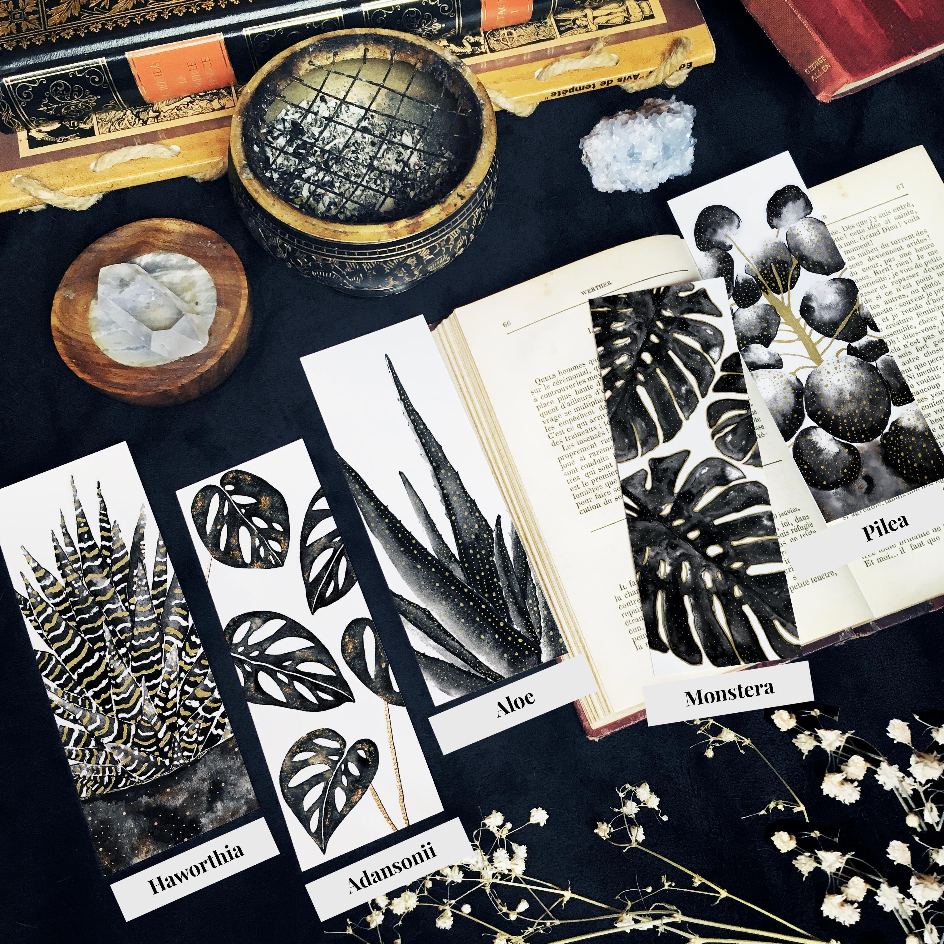 Marque-pages botaniques 2 -  botanical plant bookmarks - marque pages signets de plantes