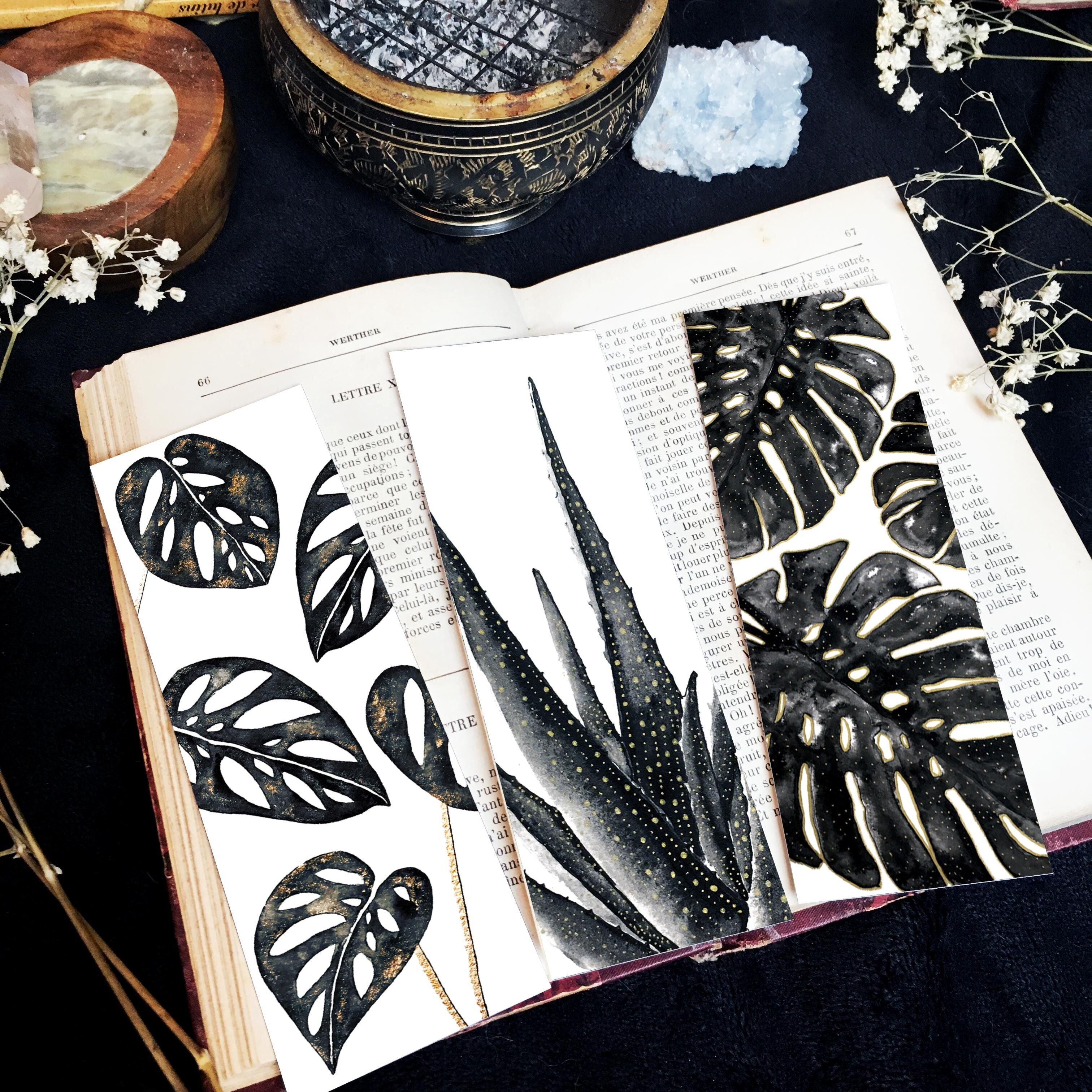 Marque-pages botaniques 2 -  botanical plant bookmarks - marque pages signets de plantes