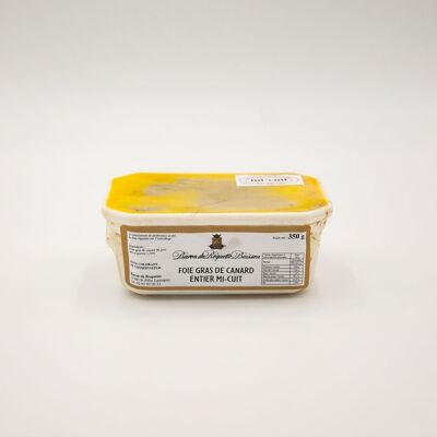 HALBGEKOCHTE "GANZE" ENTE FOIE GRAS 350g Tablett (7/8 Portionen)