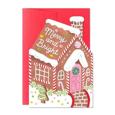 Maison en pain d'épice | Carte de Noël