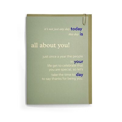 QUOTE - 'TODAY IS YOUR DAY' (Unit of 6)
